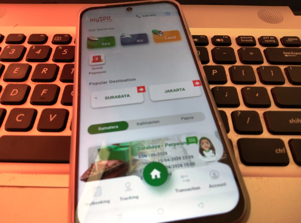 Aplikasi mySPIL Reloaded memberikan kemudahan atas akses pengiriman barang antar pulau dengan mudah lewat akses digital di genggaman tangan I photo : eastborneo.my.id